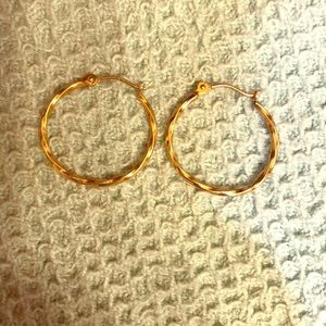 Gold hoop earrings